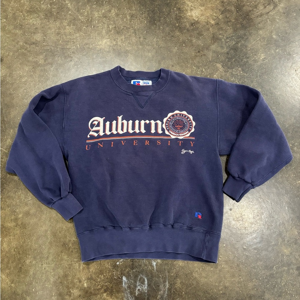 RARE Vintage 1989 Tiger Rags Auburn University Russell Athletic Crew Sweatshirt